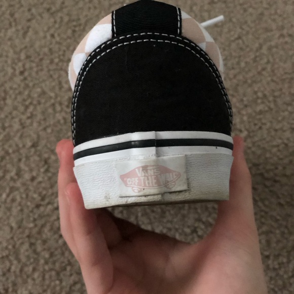 Black and pink/white checkerboard old skool Vans - Picture 4 of 7